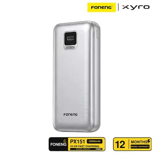FONENG PX151 20000mAh 22.5W Fast Charging Power Bank with Digital Display