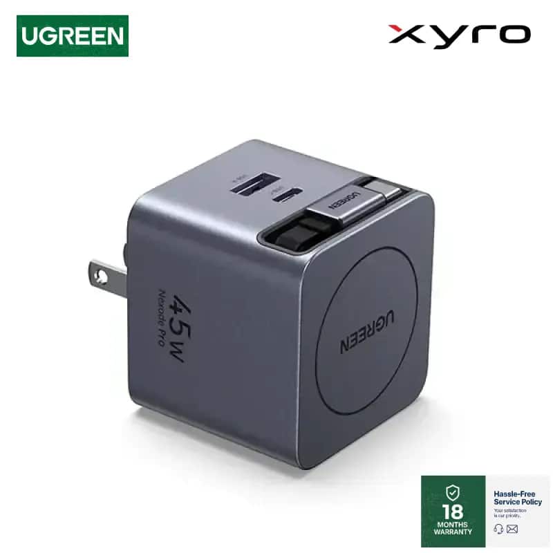 UGREEN X614 (65821) 45W GaN Fast Charger with Retractable Cable