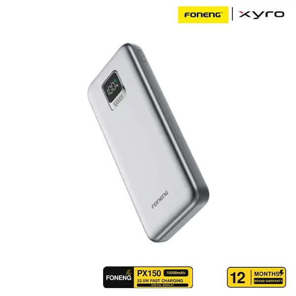 FONENG PX150 10000mAh 22.5W Fast Charging Power Bank with Digital Display