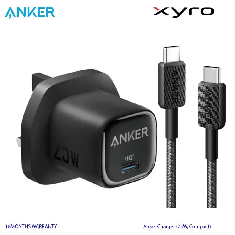 Anker Charger (25W, Compact) PPS Super Fast Charging Combo