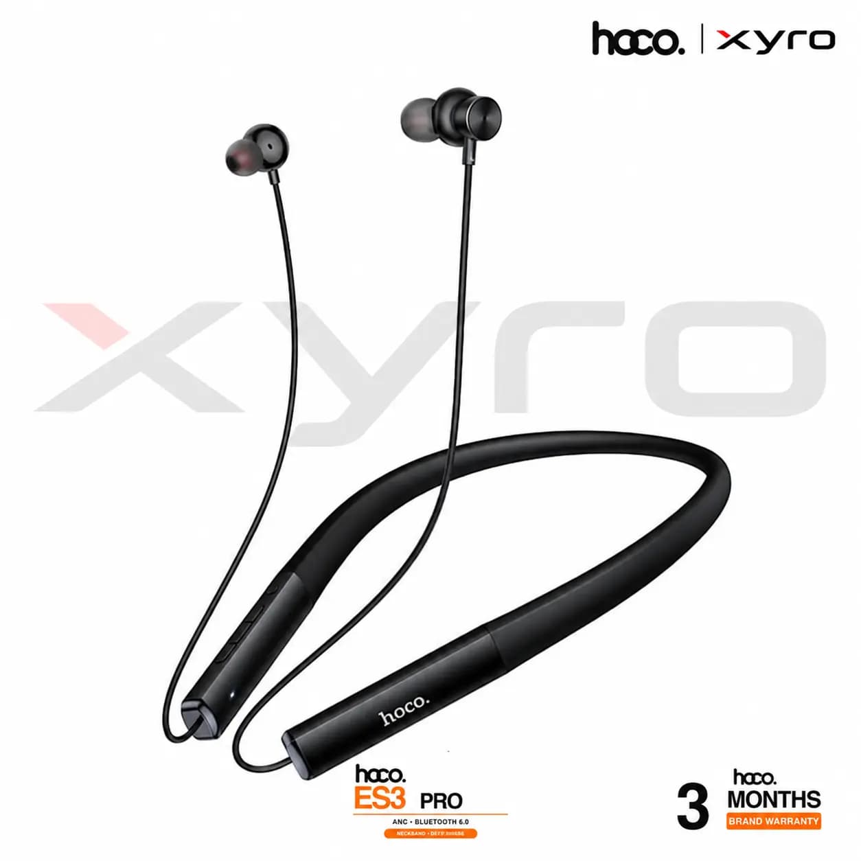 HOCO ES3 Pro ANC Bluetooth 6.0 Neckband Earphones with 80H Playtime