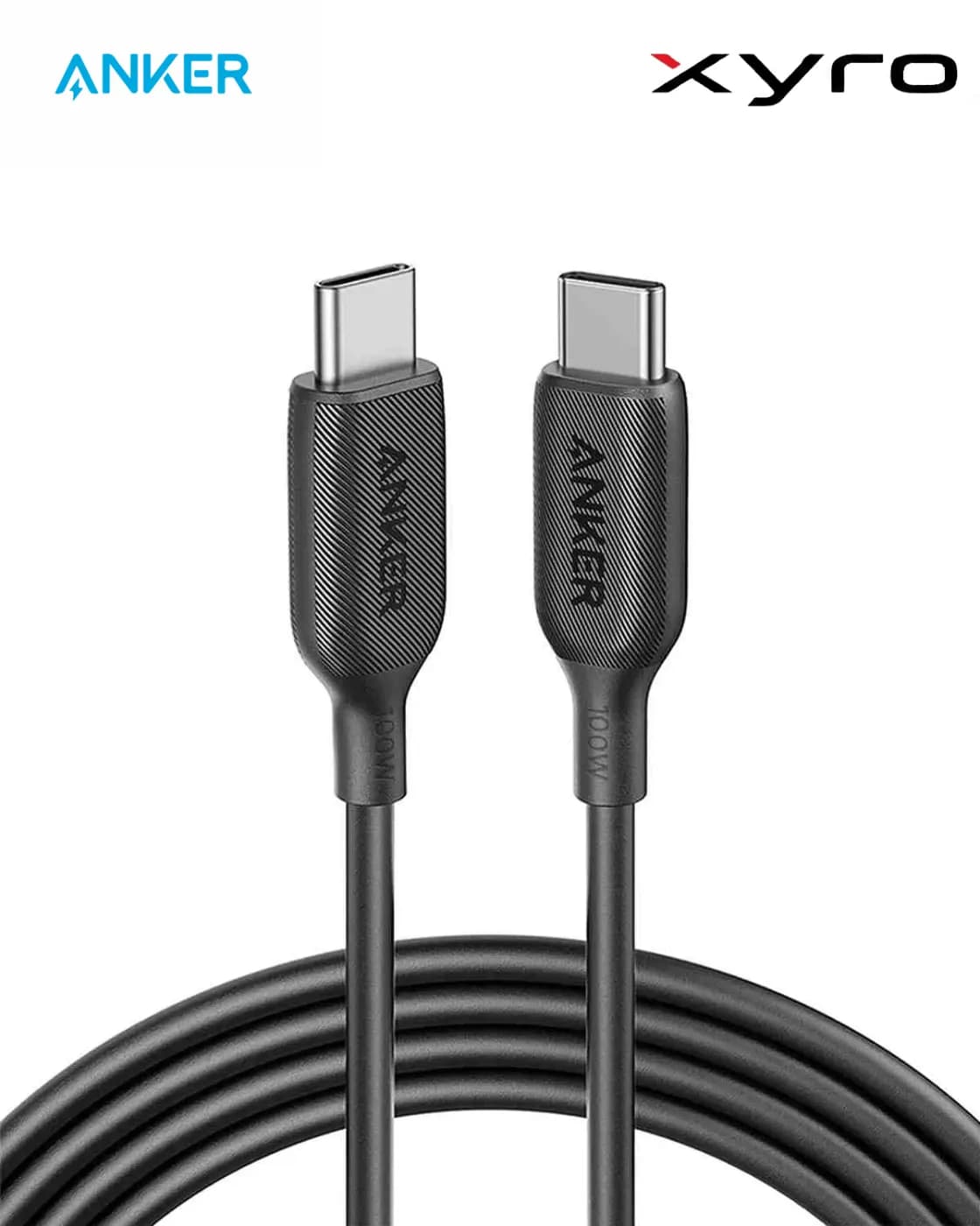 Anker PowerLine III USB-C to USB-C 100W 2.0 Cable 6ft – Black (A8856H11)