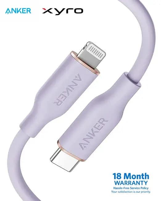 Anker PowerLine III Flow USB-C to Lightning Cable – Purple (A86626Q1)