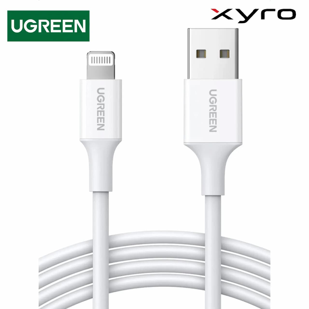 UGREEN USB-A to Lightning Cable 2.4A Max White 1m