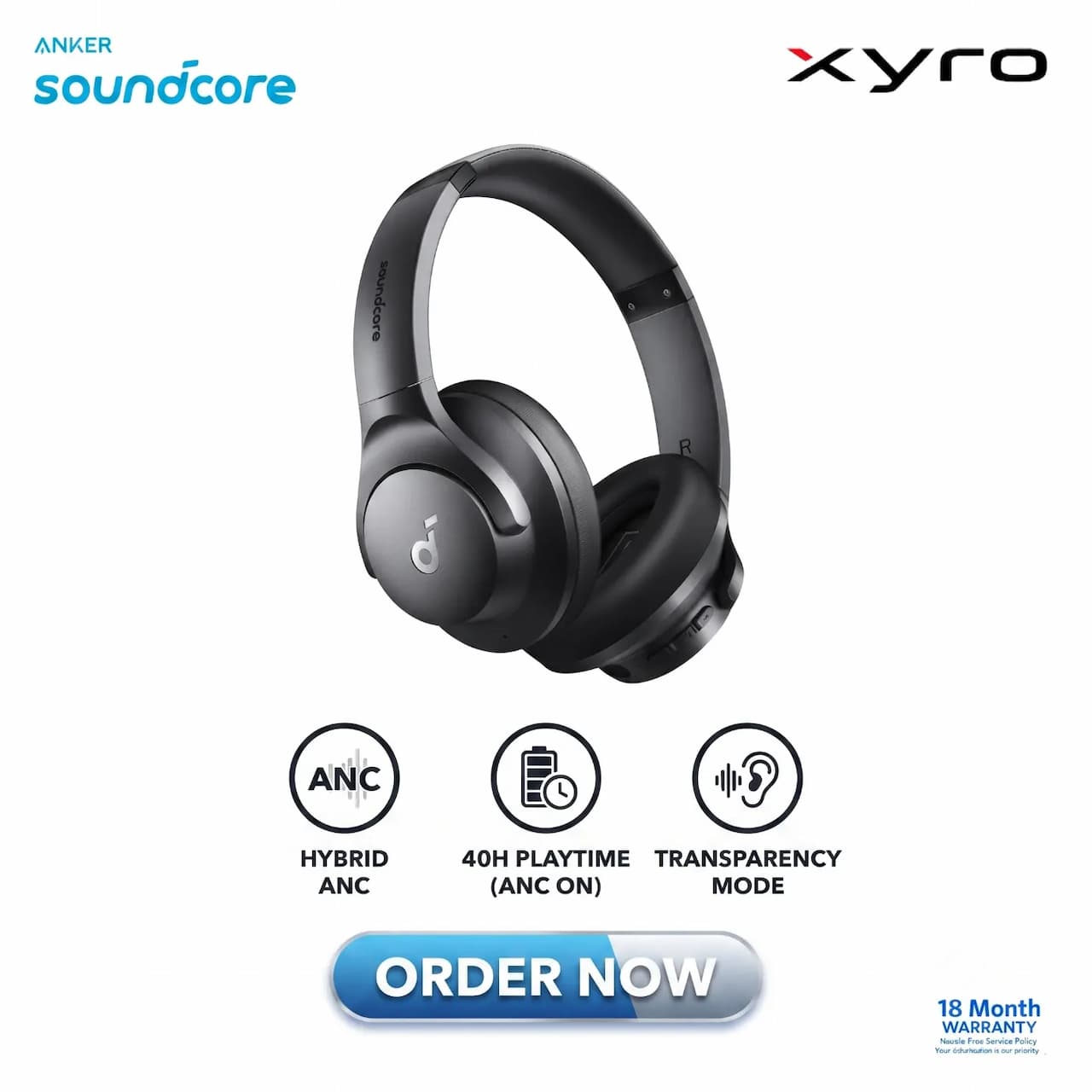 Anker Soundcore Q20i Hybrid ANC Headphones-