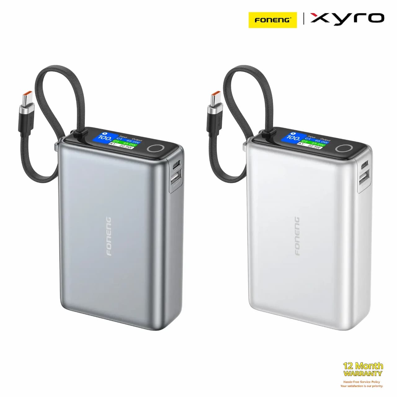PX132 20000mAh Power Bank (65W & 3 Outputs)