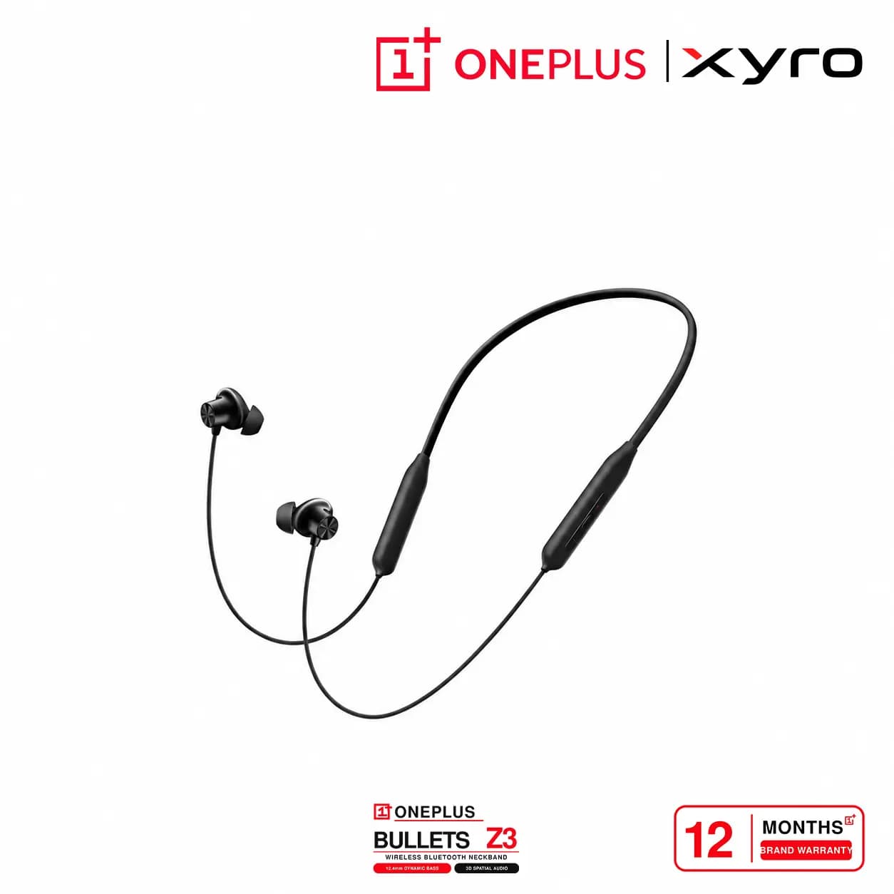 OnePlus Bullets Wireless Z3 Bluetooth Neckband with 12.4mm Dynamic Bass Driver & 3D Spatial Audio