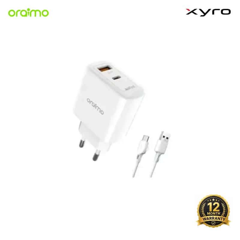 Oraimo PowerGaN 27W Fast Charger Kit (OCW-E104D+C53)